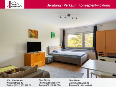 Sehr gepflegte 1 ZKB-Apartment mit Blick ins Grüne in naturnaher Lage von Mainz-Oberstadt, 55131 Mainz, Apartment