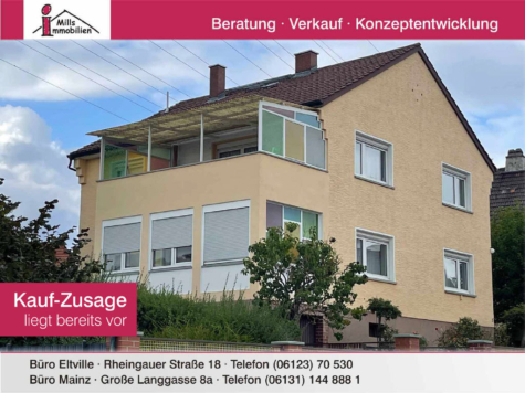 Großes 1-2 Familienhaus mit charmantem Garten – weitere Bebauung denkbar, 65343 Eltville am Rhein, Einfamilienhaus