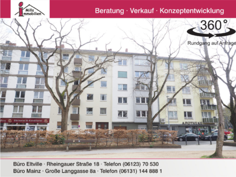 Top geschnittene 2-Zimmer-Wohnung im Hochparterre, 55118 Mainz, Wohnung