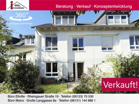 Modernes, großzügiges Einfamilienhaus mit schöner Terrasse und Garten in idyllischer Lage, 65343 Eltville am Rhein, Reihenmittelhaus