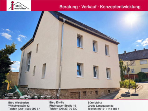 Eltville-Rauenthal: Kernsaniertes, freistehendes 1-2 Familienhaus mit Garten, 65345 Eltville am Rhein, Einfamilienhaus