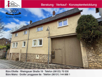 Charmante Hofreite mit zahlreichen Möglichkeiten bestehend aus großem Wohnhaus, Nebengebäude und Scheune, 55294 Bodenheim, Einfamilienhaus