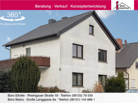 Großzügiges 1-2 Familienhaus mit sonnigem Garten und Terrasse in schöner Lage, 55286 Wörrstadt, Einfamilienhaus