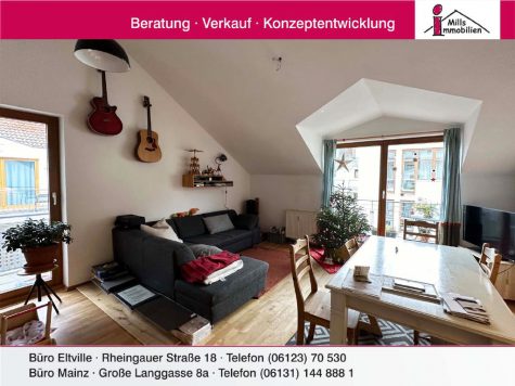 **Haus im Haus** Moderne Maisonette-Wohnung mit 3 Balkonen in attraktiver Lage von Budenheim, 55257 Budenheim, Maisonettewohnung