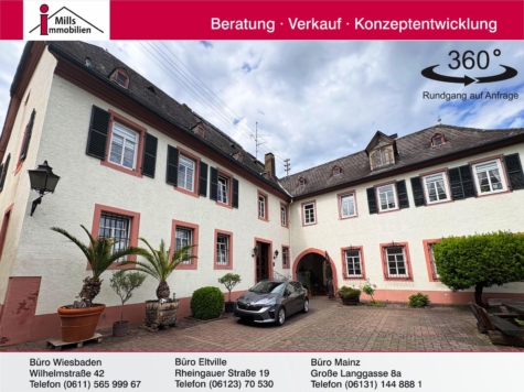 Einzigartiges Anwesen mit großem Wohnhaus, kl. EFH, Nebengebäude und Halle + großes Baugrundstück, 65347 Eltville am Rhein, Anwesen