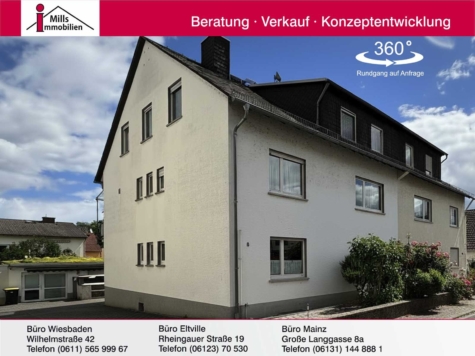 Großzügiges 2-3 Familienhaus mit Luxus-Wintergarten, großer Terrasse, kleiner Garten in ruhiger Lage, 65375 Oestrich-Winkel, Doppelhaushälfte
