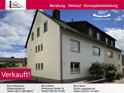 Großzügiges 2-3 Familienhaus mit Luxus-Wintergarten, großer Terrasse, kleiner Garten in ruhiger Lage, 65375 Oestrich-Winkel, Doppelhaushälfte