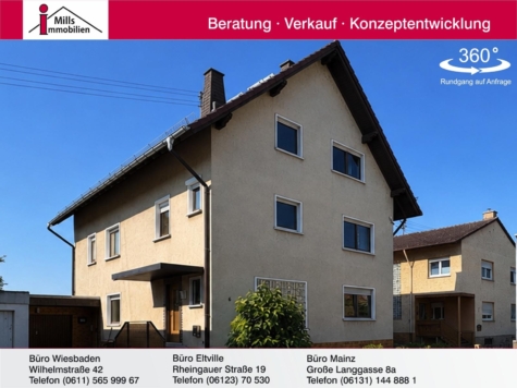 Ideales freistehendes Zweifamilienhaus mit Garten und traumhaften Weitblick in guter Lage, 55411 Bingen, Zweifamilienhaus