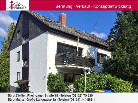 Großzügiges 4-Familienhaus auf großem Grundstück in ausgesprochen schöner Ortsrandlage von Eltville, 65343 Eltville am Rhein, Einfamilienhaus