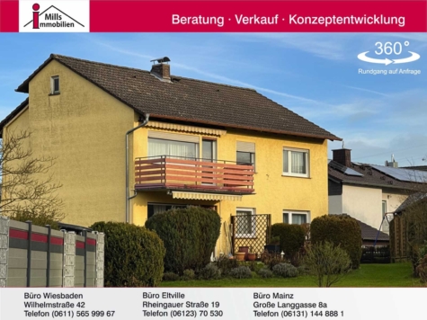 2 separate Eigentumswohnungen: Freist. 1-2 Familienhaus mit traumhaftem Garten, 65232 Taunusstein, Einfamilienhaus