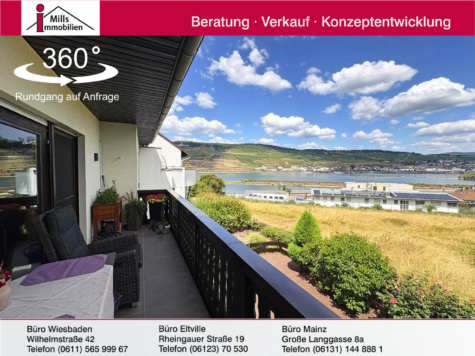 Bingen-Am Rochusberg: Großzügiges Einfamilienhaus mit traumhaftem Rheinblick in Premiumlage, 55411 Bingen am Rhein, Einfamilienhaus