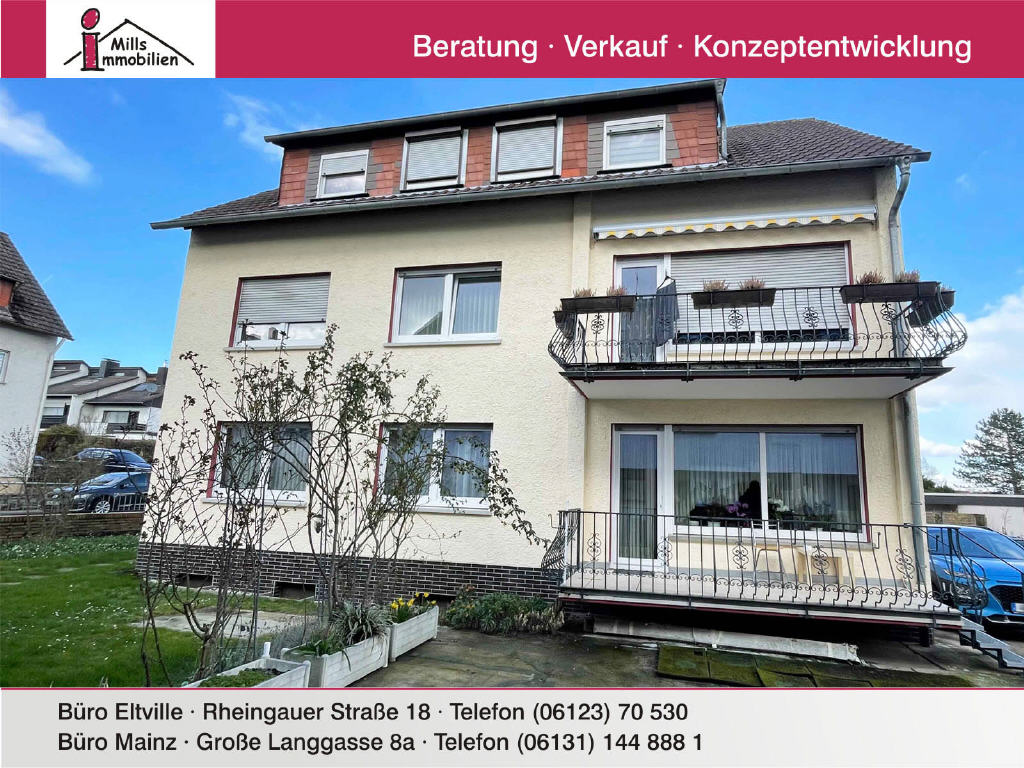 Großes freistehendes 2-3 Familienhaus mit Garten in ruhiger Lage, 65396 Walluf, Zweifamilienhaus