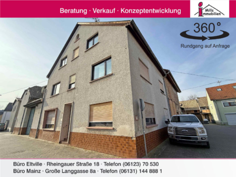 Romantische Hofreite mit zahlreichen Möglichkeiten Bestehend aus großem Wohnhaus, Nebengebäude, Schneue und Stall, 55597 Wöllstein, Einfamilienhaus