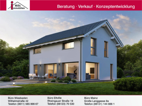 Schönes Baugrundstück ideal für ein Einfamilienhaus teilweise mit Fernblick in schöner Wohnlage von Eltville-Rauenthal, 65345 Eltville am Rhein, Einfamilienhaus