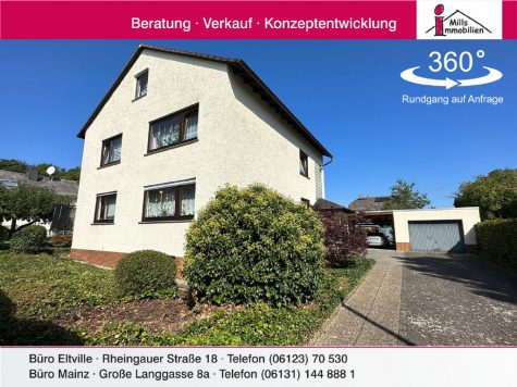 Viel Platz in freistehendem Haus mit großem schönem Garten in Top-Wohnlage, 65366 Geisenheim, Einfamilienhaus