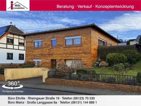 Hausen v. d. H. nur ca. 7 km von Kiedrich entfernt: Freist. Einfamilienhaus mit Terrasse und Garten, 65399 Kiedrich, Einfamilienhaus