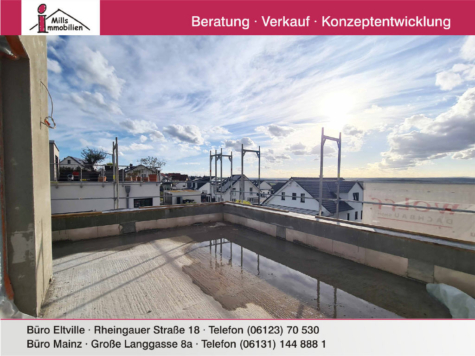 Luxus-Neubau-Immobilie Top-Lage mit Dachterrasse und Fernblick, 55268 Nieder-Olm, Doppelhaushälfte
