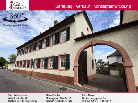 Eltville-Hattenheim: Großes Wohnhaus mit kl. Einfamilienhaus, 65347 Eltville am Rhein, Mehrfamilienhaus