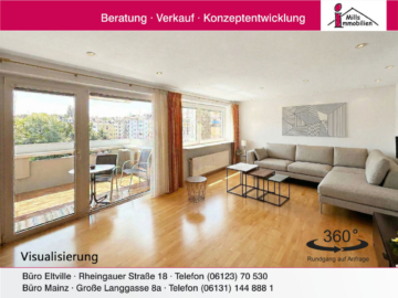Sehr große 4-ZKB Eigentumswohnung mit Balkon in unmittelbarer Nähe zum Rhein, 55118 Mainz, Wohnung