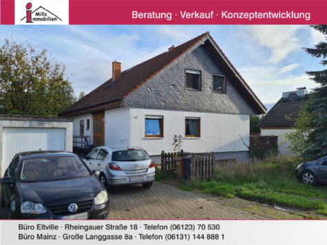 Charmantes Zweifamilienhaus mit Einliegerwohnung, Terrasse und Garten, 55278 Eimsheim, Einfamilienhaus