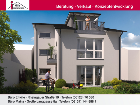 **Neubau-Erstbezug in Bestlage** Moderne 3 ZKB-Wohnung mit Balkon, 65462 Ginsheim-Gustavsburg, Etagenwohnung