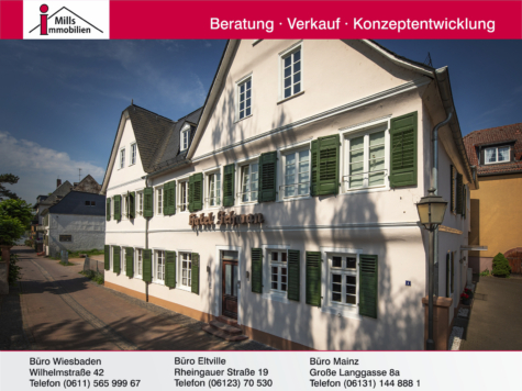 DIESES HAUS WIRD SIE ÜBERRASCHEN Historisches Anwesen mit vier Wohnungen direkt am Rhein, 65396 Walluf, Einfamilienhaus