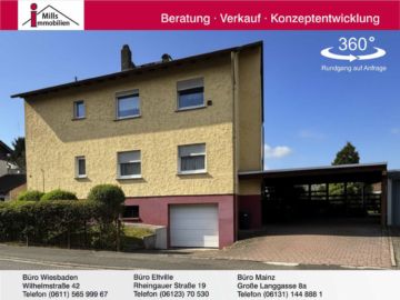 Freistehendes 1-2 Familienhaus mit sonniger Terrasse auf großem Grundstück in ruhiger Lage, 65232 Taunusstein, Einfamilienhaus