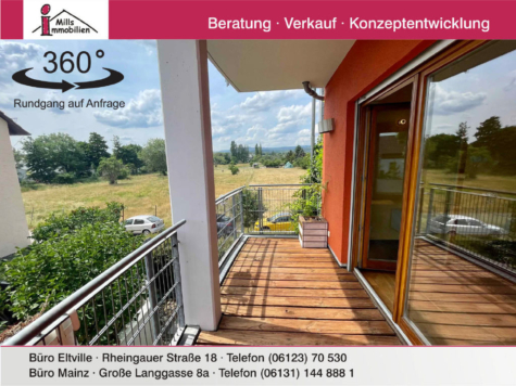 Top sanierte 3 ZKB-Eigentumswohnung in 1 A Lage am idyllischen Feldrand, 65343 Eltville am Rhein, Wohnung