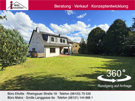 Großzügiges 1-2 Familienhaus mit Terrasse und schönem Garten, 65366 Geisenheim, Einfamilienhaus