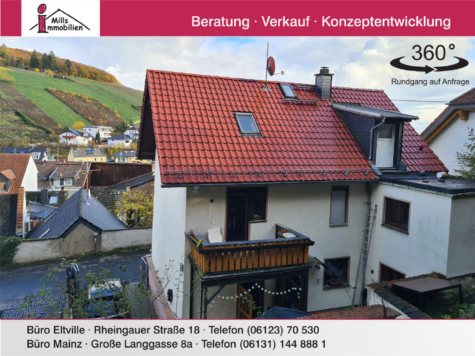 Umfangreich saniertes EFH mit Flair und Blick in Ortsrandlage von Eltville-Martinsthal, 65344 Eltville am Rhein, Einfamilienhaus