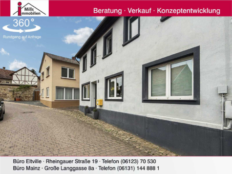 Außergewöhnliches 1-2 Familienhaus mit uneinsehbarem Innenhof und Scheune, 55286 Wörrstadt, Zweifamilienhaus