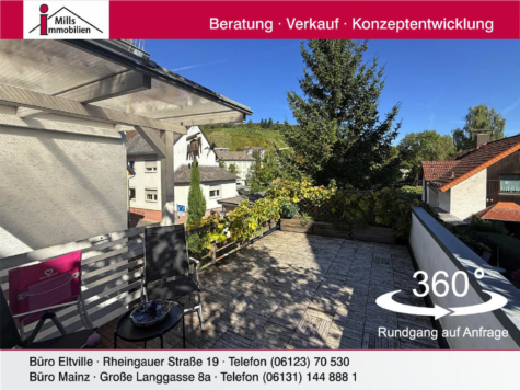 Attraktives freistehendes Einfamilienhaus teilweise mit Blick und schönen Terrassen, 65344 Eltville am Rhein, Einfamilienhaus
