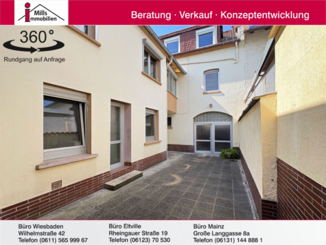 Vielseitig nutzbares 1-2 Familienhaus mit Innenhof und Garten in schöner Lage, 55128 Mainz, Zweifamilienhaus