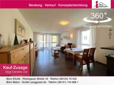 Super schicke, neuwertige Eigentumswohnung mit großem Balkon und Aufzug, 55276 Oppenheim, Wohnung