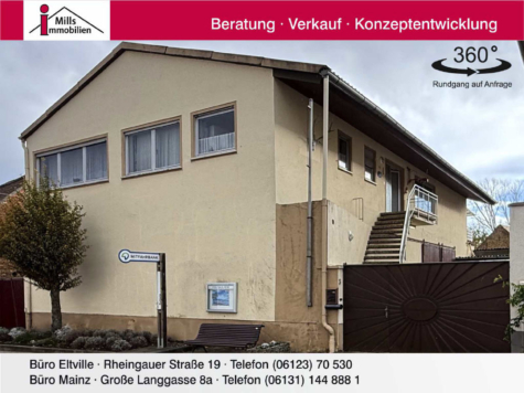 Großes, vielseitig nutzbares Wohnhaus mit ebenerdig anfahrbarer Halle, 55291 Saulheim, Einfamilienhaus