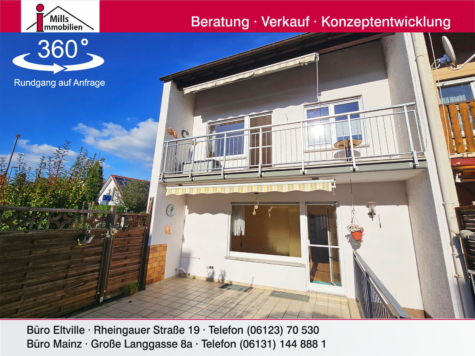 Tolles Einfamilienhaus mit Terrasse und ideal ausgerichtetem Garten, 65375 Oestrich-Winkel, Reihenendhaus