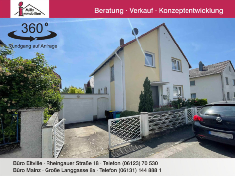 Freistehendes charmantes Haus mit großer Terrasse und Garten, 65396 Walluf, Einfamilienhaus