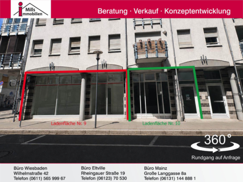 **Seltene Gelegenheit für Gewerbebetreibende** 2 Ladenflächen in guter, zentraler Gewerbe-Lage der Mainzer-Altstadt, 55116 Mainz, Ladenlokal