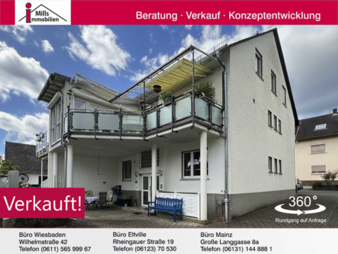 Großzügiges 2-3 Familienhaus mit Luxus-Wintergarten, großer Terrasse, kleiner Garten in ruhiger Lage, 65375 Oestrich-Winkel, Mehrfamilienhaus