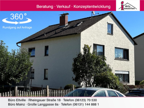 Viel Platz in freistehendem 3-Familienhaus mit großem schönem Garten in Top-Wohnlage, 65366 Geisenheim, Mehrfamilienhaus