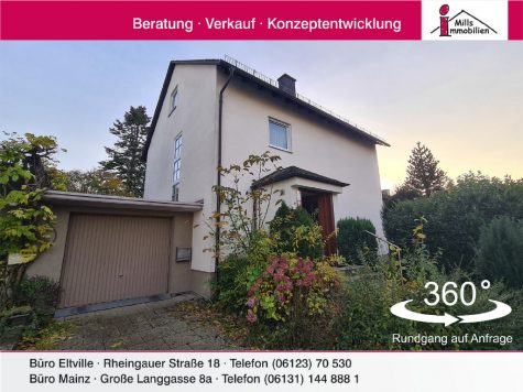 Freistehendes Haus mit großem Garten in ruhiger Ortrandlage von Eltville-Hattenheim, 65347 Eltville am Rhein, Einfamilienhaus