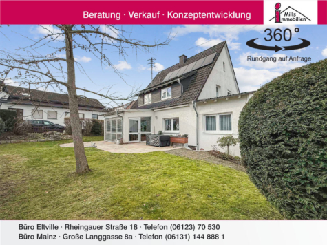 Attraktives freistehendes Einfamilienhaus mit Wintergarten und Garten, 65375 Oestrich-Winkel, Einfamilienhaus