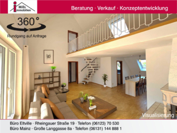 Außergewöhnlich schöne Maisonette-Wohnung mit „Haus-Charakter“ mit großer Terrasse, 55128 Mainz, Maisonettewohnung