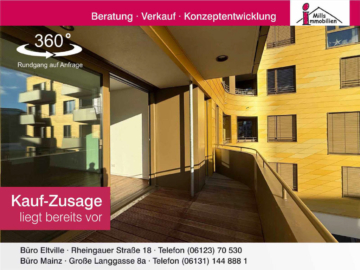 Traumwohnung mit Aufzug, Balkon und Blick im Design-Highlight Pandion Doxx, 55118 Mainz, Wohnung